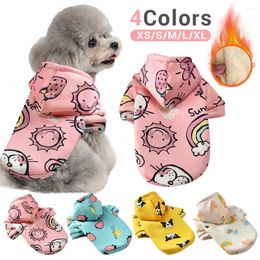 Dog Apparel Pet Clothes Dogs Hooded Sweatshirt Cute Warm Winter Jacket Cat Cold Weather Outfit Outerwear Decor Accessories