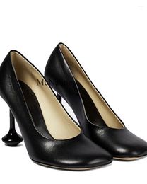Dress Shoes Black And White Colours Round Toe Women Pumps Strange Stiletto High Heels Slip On Design Fashionable Versatile