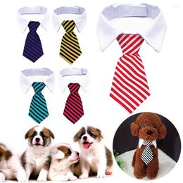 Dog Apparel Formal Necktie Tuxedo Bow Tie Striped Collar Pet Grooming Supplies Medium Large Dogs Cat Puppy Accessories