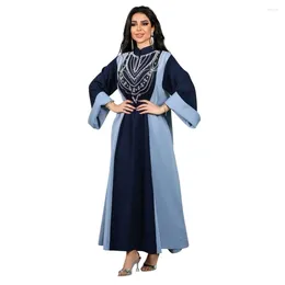 Ethnic Clothing African Dress For Women Musulman Print Diamond Kaftan Dubai Abaya Muslim Patchwork Islam