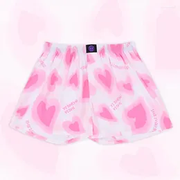Underpants Pure Cotton Panties Beautiful Pink Love For Men And Women Pattern Comfortable Breathable Shorts Home Leisure
