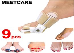 9PCS Big Thumb Toe Hallux Valgus Orthosis Bunion Correction Splint Toes Straightener Corrector Feet Pain Relieve Foot Care Tools9162932