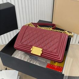 Designer Classic Fashion Bag Flap Purse Bags Caviar France Brand Matelasse Shoulder Leather Handbags Bag Metal Gold Qulited Chain Cross Drtu