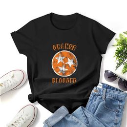 Women's T-Shirt Tenness Fan Orange Blooded Vol Sports Fan State Flag TN Print T Shirt Graphic Shirt Casual Short Slved Female T T-Shirt Y240506