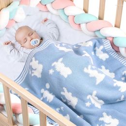 Blankets Baby Monthly Girls Boys Autumn Stroller Blanket Cartoon Born Knitted Kid Spring Swaddle Cobertor Infantil Wrap Quilt