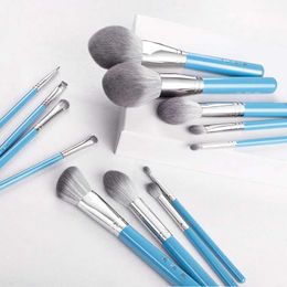 Makeup Brushes MyDestiny Blue Iris 13 Pcs. Brush Set and Kit Super Soft Fibre High Quality Face Eye Foundation eye shadow Powder Q240507