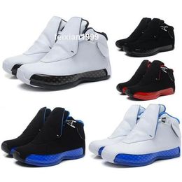 18 18s Outdoor Basketball Shoes OG Grey Red Suede Chrome Sport Royal Blue Mens Trainer Designer Classic Tennis Sneakers Size 7-13