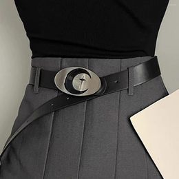 Belts Unisex Designer For Women High Quality Vintage Punk Female Waist Black Jeans Belt Men Dress White Waistband Goth