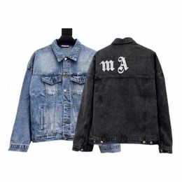 Men's Jackets 2023 Designer Denim Menswear Casual Winter Coat Brand Fashion Back Printed Palm Jacket Stylist Clothingy6kr