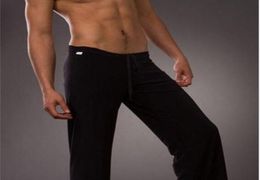 Black High Quality N2 Men sexy lingerie Bodywear See throught Lounge Pants Sexy transparent Pyjamas Almost naked Male Sleepwea3176087