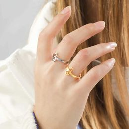 Wedding Rings Skyrim Cute Kitten Cat Open Rings for Women Stainless Steel Adjustable Minimalist Animal Ring Jewelry 2024 Trend Wholesale