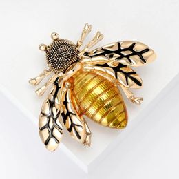 Brooches Vintage Enamel Bee For Women Unisex Insect Pins Casual Party Accessories Gifts