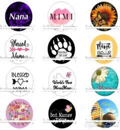 Mixed NANA MIMI MAMA MEME glass snap button Diy Jewellery accessories fashion style charm jewelry5718967