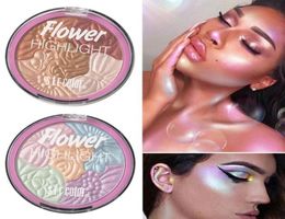 Colour Flower 3D Baked Highlighter Palette Bronzer Highlighting Glow Makeup Shimmer Rainbow Highlight Illuminator Contour7215383
