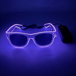 2024 new Other Fashion Accessories LED luminous sunglasses fashionable neon lights carnival party supplies Halloween decorative clothing designer sunglasses