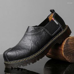 Casual Shoes Business Anti Slip Men's Oxford High Quality Cowhide Leather Black Fashion