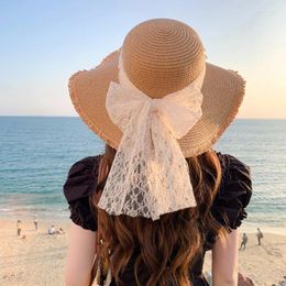 Wide Brim Hats Spring/Summer Women's Fashion Straw Hat Outdoor Beach Sunshade And Sunscreen Sun Hollow Breathable