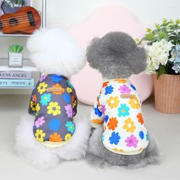 Dog Apparel Clothes Flower Hoodies For Puppy Cat Small Letter Print Cute Autumn Winter Fashion Yorkshire Teddy Accessories Pet Outfits