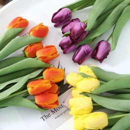 Decorative Flowers 1pcs Artificial Tulip Real Touch Flower For Wedding Home Decor Centerpiece Bouquet Fake Tulips Decoration