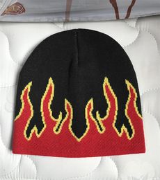 Flame Beanie Warm Winter Hats For Men Women Ladies Watch Docker Skull Cap Knitted Hip Hop Autumn Acrylic Casual Skullies Outdoor C3636201