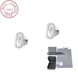Stud 925 Sterling Silver Classic Luxury Fashion Brand Jewellery Msica Womens Earrings UFO Earcaps Holiday Gift Q240507
