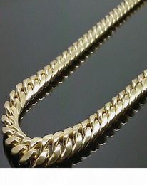 Real 10K Yellow Gold Miami Cuban Link Chain 8mm 24 inch0127910704