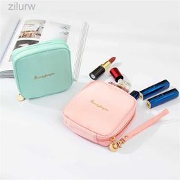 Cosmetic Bags Travel zipper cosmetics lipstick earplugs sanitary tampons makeup storage bag coin wallet womens portable sanitary napkin storage bag d240425