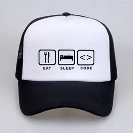 Ball Caps Summer Style Eat Sleep Code Programming JAVA HTML Comedy Cap Funny Programmers Baseball Unisex Snapback Hatgorras