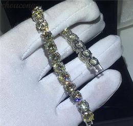 choucong Tennis bracelet 8mm Yellow 5A Zircon stone White Gold Filled Party Wedding bracelets for women Fashion Jewerly Gift5552541