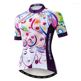 Racing Jackets Weimostar Brand Women Cycling Jersey Short Sleeve Anti-UV Sport Bicycle Clothing Ropa CIclismo Quick Dry MTB Bike