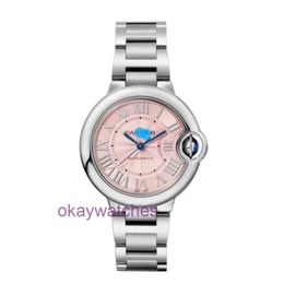 Cartre Luxury Top Designer Automatic Watches Blue Balloon Series Mechanical Watch Neutral 33mm Wsbb0046 with Original Box