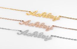 Personalized frosted and gilded Name Necklace Pendants Hip hop Jewelry Choker Custom Initial Necklaces Fashion Women Gifts CX2009557671