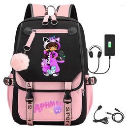 School Bags Korean Fashion Aphmau Cartoon Print Schoolbag For Teenager Girl Children Backpack Kids Students Women Travel Mochila