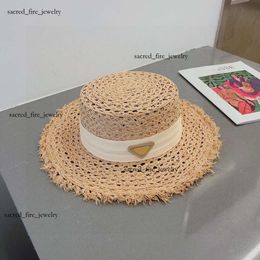 PRD Designer Praddas Hats For Women Wide Brim Straw Fashion Fitted Raffia Grass Cap Triangle Pada Caps Beach Hat P Sunhat Luxury Fashion Classic Trendy Brand 387