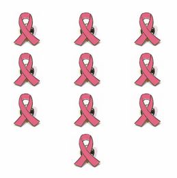 100PCS Official Pink Ribbon brooches Breast Cancer Awareness Lapel Pins9089321