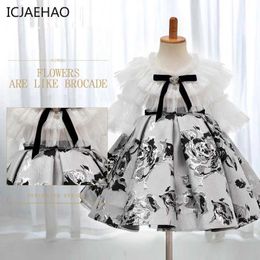 Christening dresses The first baby shower princess dress Korean clothing childrens luxury vest Lolita ball matching Q240507