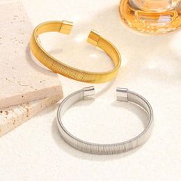Bangle Punk Wide Lattice Thick Chain Bracelets For Women Trendy Chunky Hand Chains 2024 Fashion Charms Ladies Jewellery Gifts