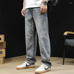 Men's Jeans Spring All Straight Leg Long Pants Light Tapered Loose Large Size And Autumn Fashion Brand