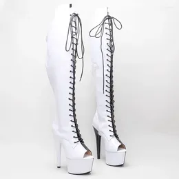 Dance Shoes Auman Ale 17CM/7inches PU Upper Sexy Exotic High Heel Platform Party Women Boots Nightclubs Pole 125