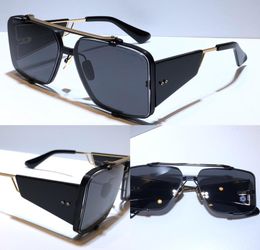 New SOULINER two sunglasses men designer plank metal vintage sunglasses fashion style square frame UV 400 lens with original case6092892