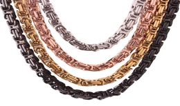 8mm 60cm Jewel Stainless steel designer Necklace Men Necklaces women necklace 18k gold Titanium Chains Necklace man luxury chains 1579318