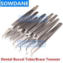 Oil 1pc Dental Orthodontic Posterior Buccal Tube Bonding Tweezer Brace Holder Ortho Bracket Placer Stainless Steel Dental Tool