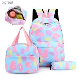 Backpacks Children School Bags Set For Girls Teenager School Backpack with Thermal Lunch Bag Students Waterproof Schoolbag Kids Backpack WX