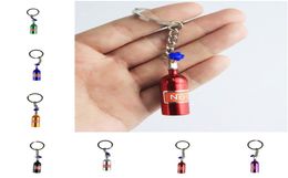 Creative NOS Turbo Nitrogen Bottle Metal Key Chain Key Ring Holder Car Keychain Pendant Jewellery for Women Men Unique Mini Keyring 6404299