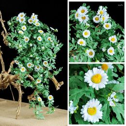 Decorative Flowers Artificial Daisy Vine With Green Leaves Hanging Fake Flower For Home Bedroom Decor Wedding Party Decoration