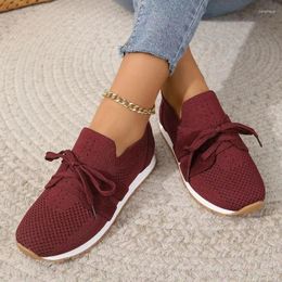 Casual Shoes 2024 Women's Summer Fashion Lace-up Low-heeled Sports Outdoor Running Comfortable Non-slip Vulcanised Large Size