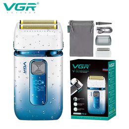 VGR Electric Shaver Professional Shaving Machine Rechargeable Beard Trimmer Waterproof Razor Reciprocating for Men V362 240423