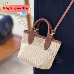 Retail Wholesale 95% Off Bun Handbag Bucket Dumpling Mini French Cross Shoulder Water Bamboo Basket Dragon Grass Inlaid Woven Women WHCB