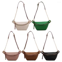 Waist Bags PU Leather Shoulder Crossbody Casual Chain Small Bum Purse Female Handbags