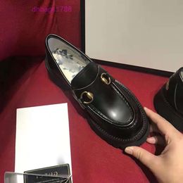 loafers casual shoes little bee thick soled lofook shoes spring wearing British small leather shoes sponge cake single shoes